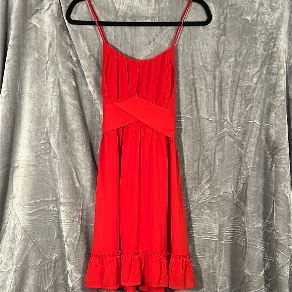 Elegant Red Spaghetti Strap Dress